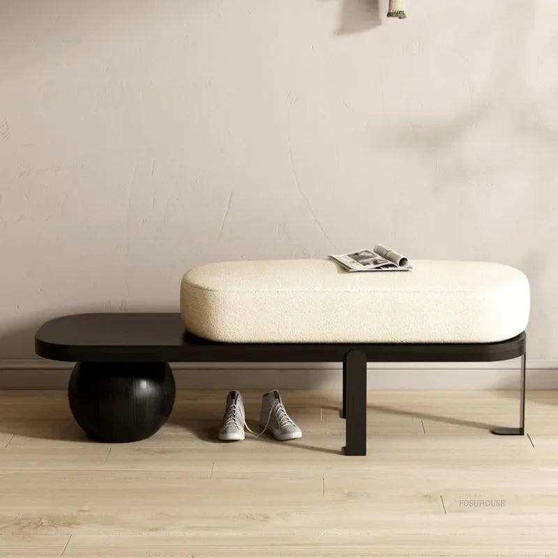 Modern Creative Solid Wood Ottoman Bench