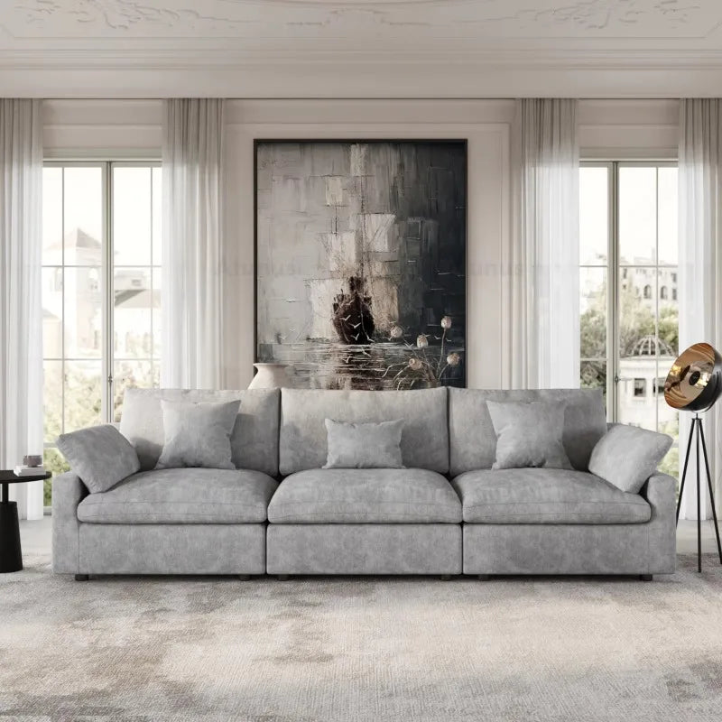 Atunus Gray Minimalist Sofa Set