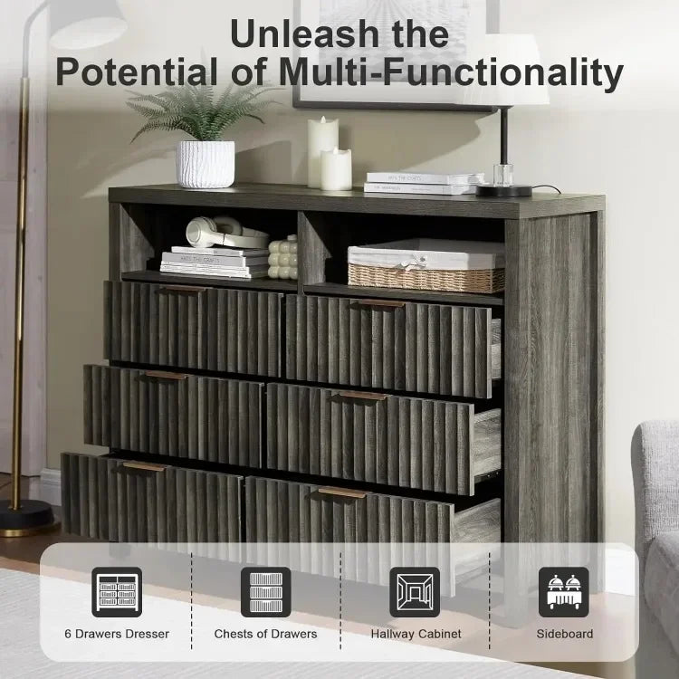 GrooveFlex 6-Drawer Dresse
