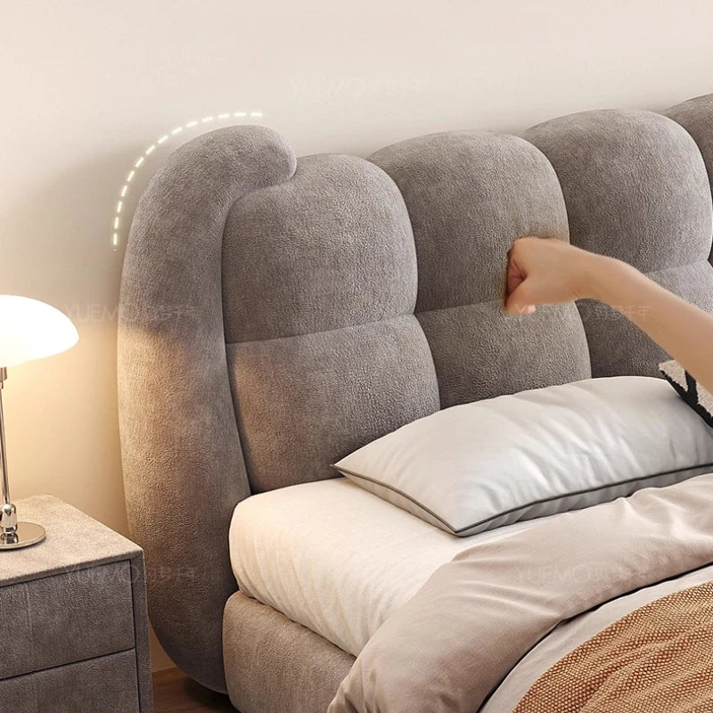 Fabric Cloud Double Bed