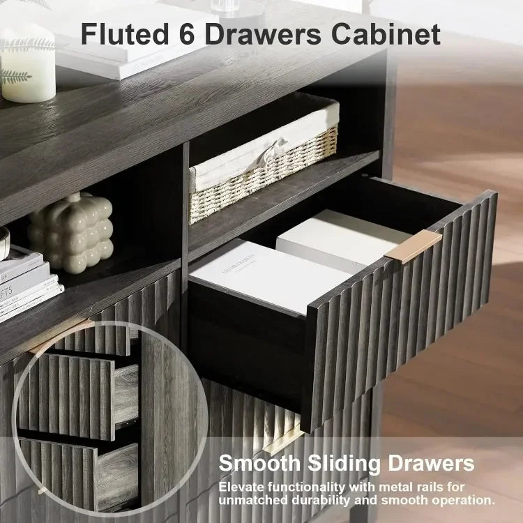 GrooveFlex 6-Drawer Dresse