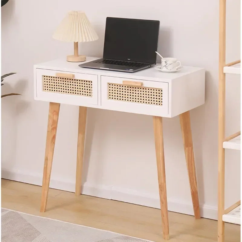 NordRiva Rattan Desk Vanity