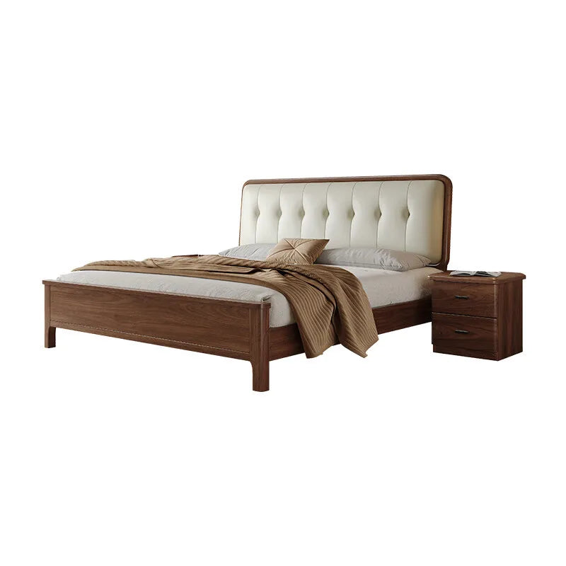 Nordic Walnut Tufted Bed