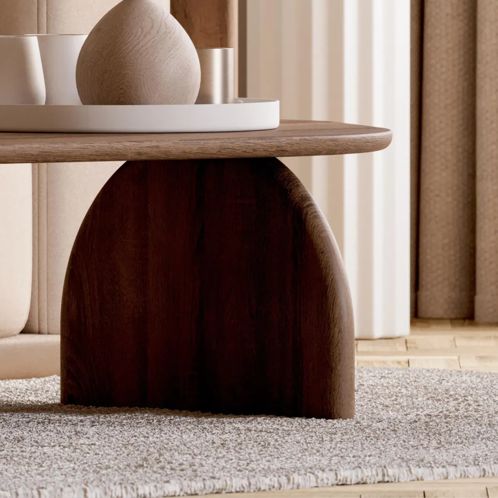 Modern Sheesham Coffee Table – Unique Solid Wood Design | Adaptivo Furniture