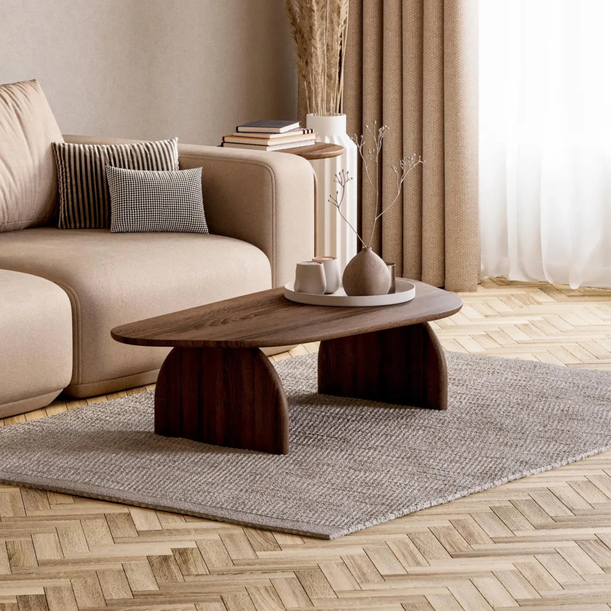 Modern Sheesham Coffee Table – Unique Solid Wood Design | Adaptivo Furniture