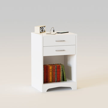 Nightstands with Charging Station 2 Drawer