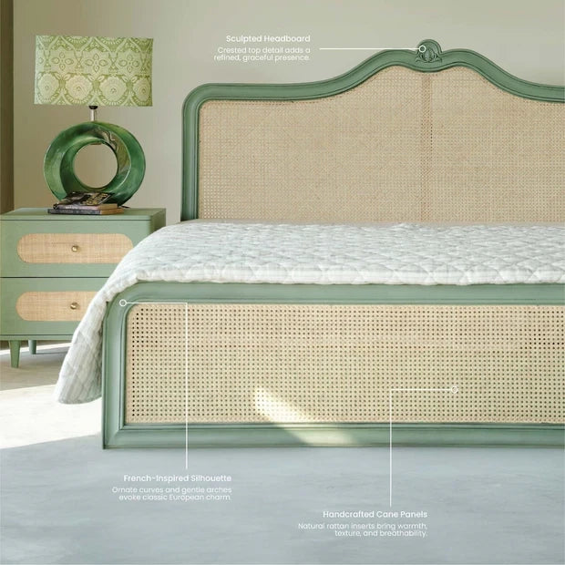 Valencia Cane Panel Bed