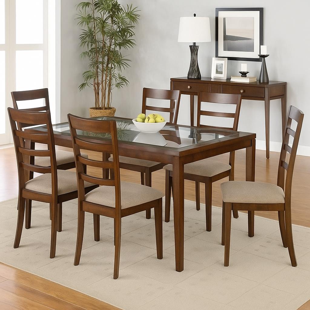 Ertot's 6-Person Elegant Dining Table Set: Stylish & Durable