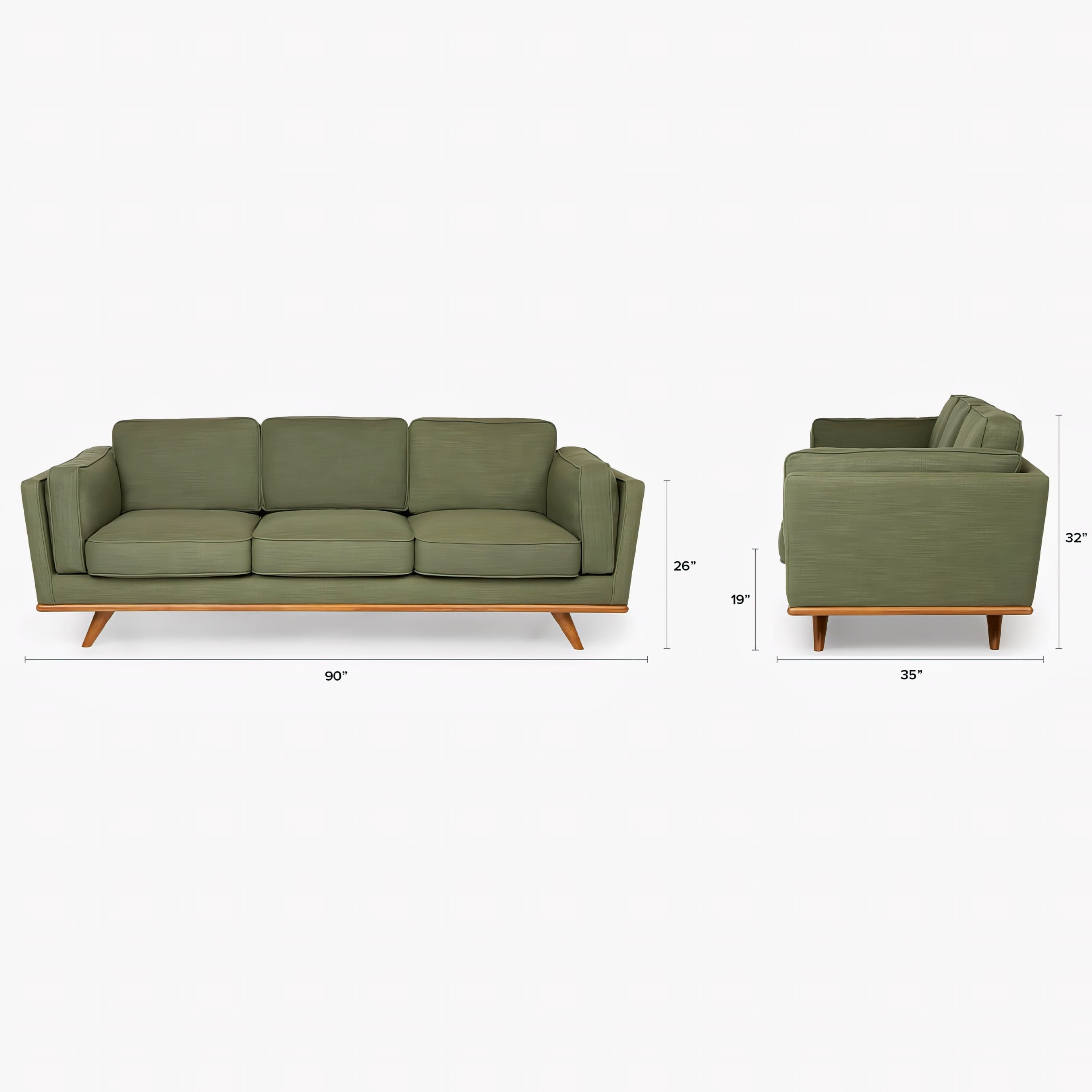 Sage-Colored Sofa | Comfortable and Stylish Home Accent