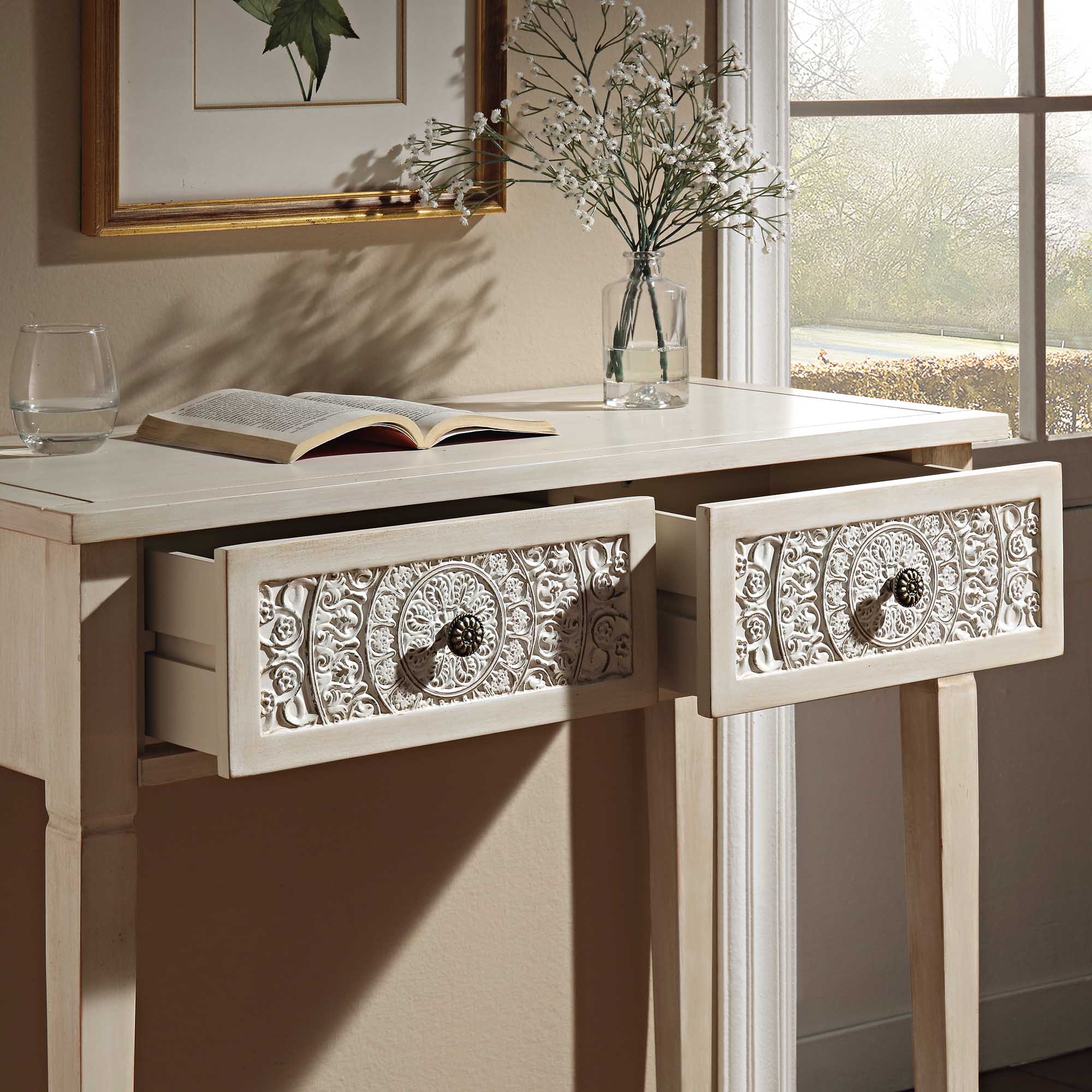 Chantilly Carved Console Desk