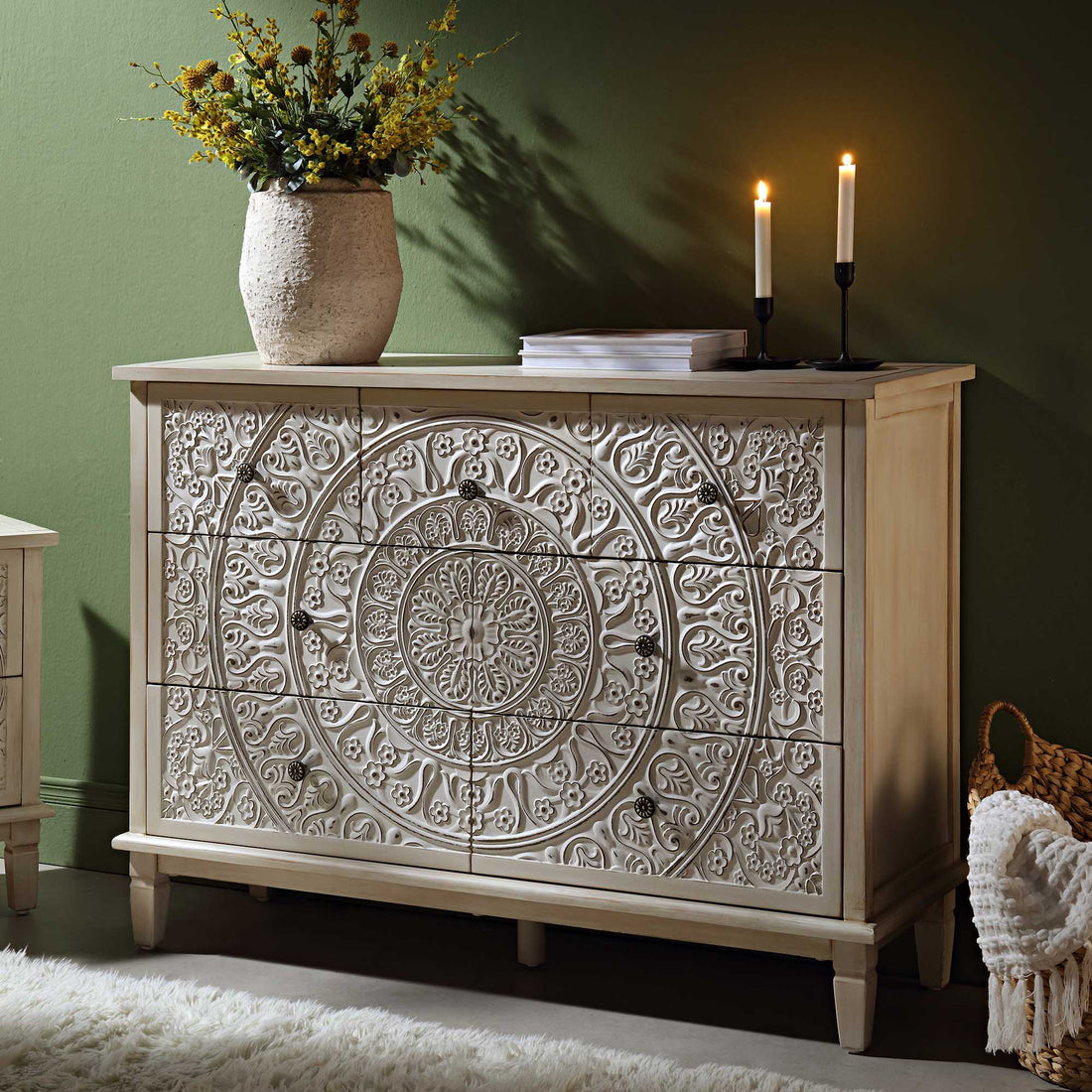 Chantilly Grand Carved Chest