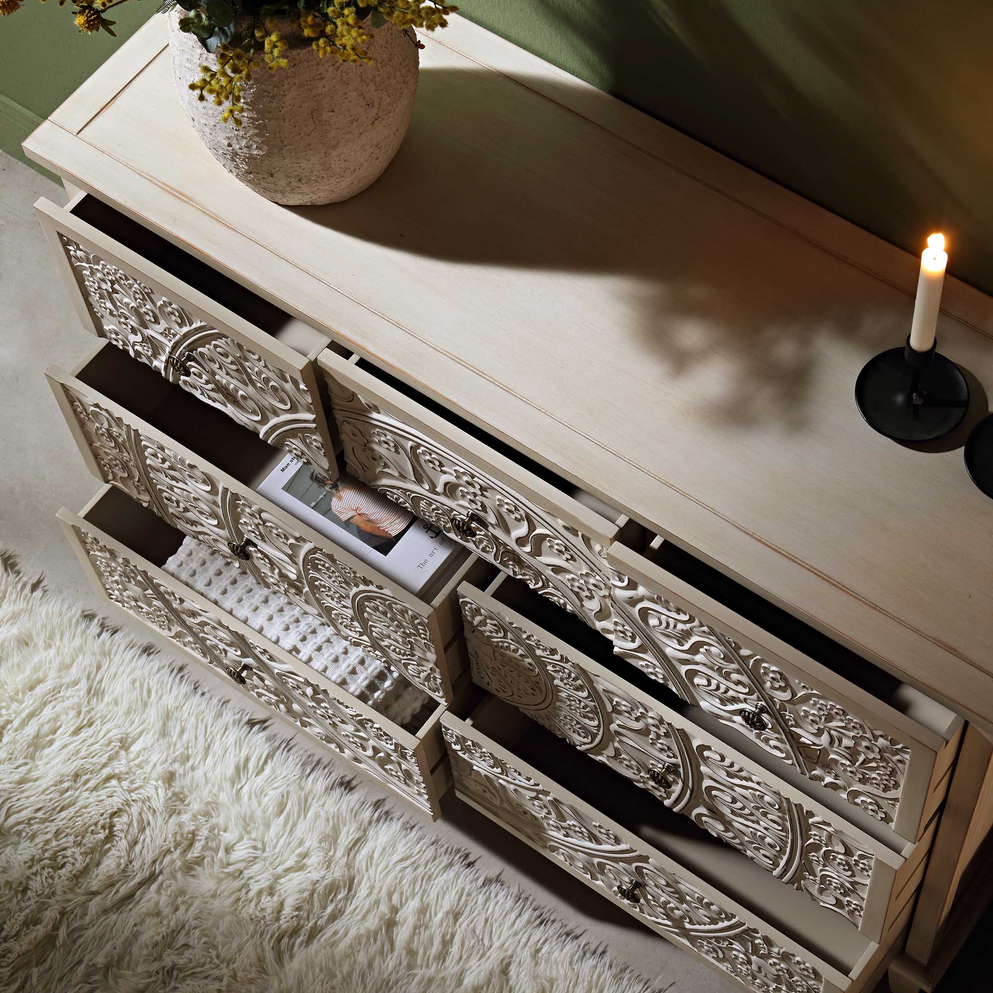 Chantilly Grand Carved Chest