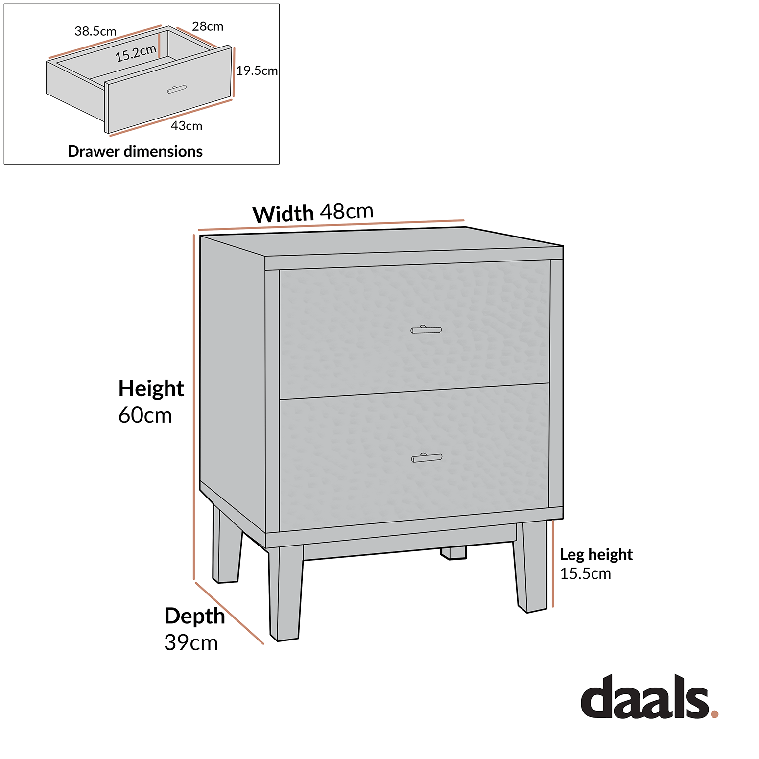 Milano Bedside Table