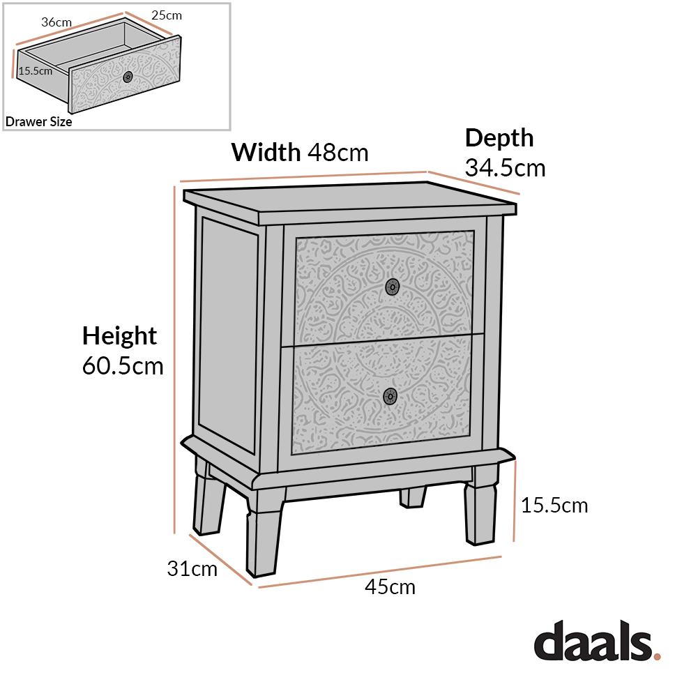 Como Bedside Table