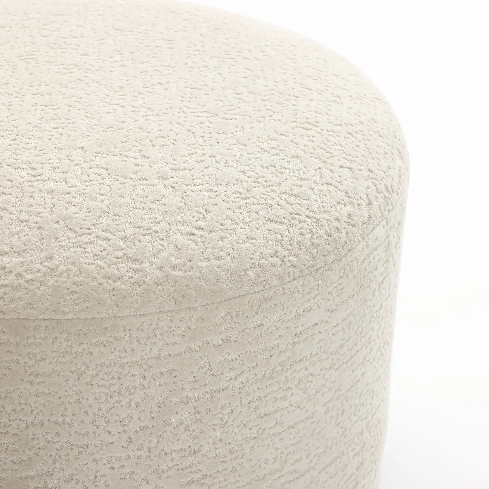 Rio upholstered cream ottoman