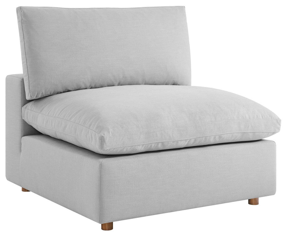Commix Down Filled Overstuffed 6-Piece Sectional Sofa, Light Gray
