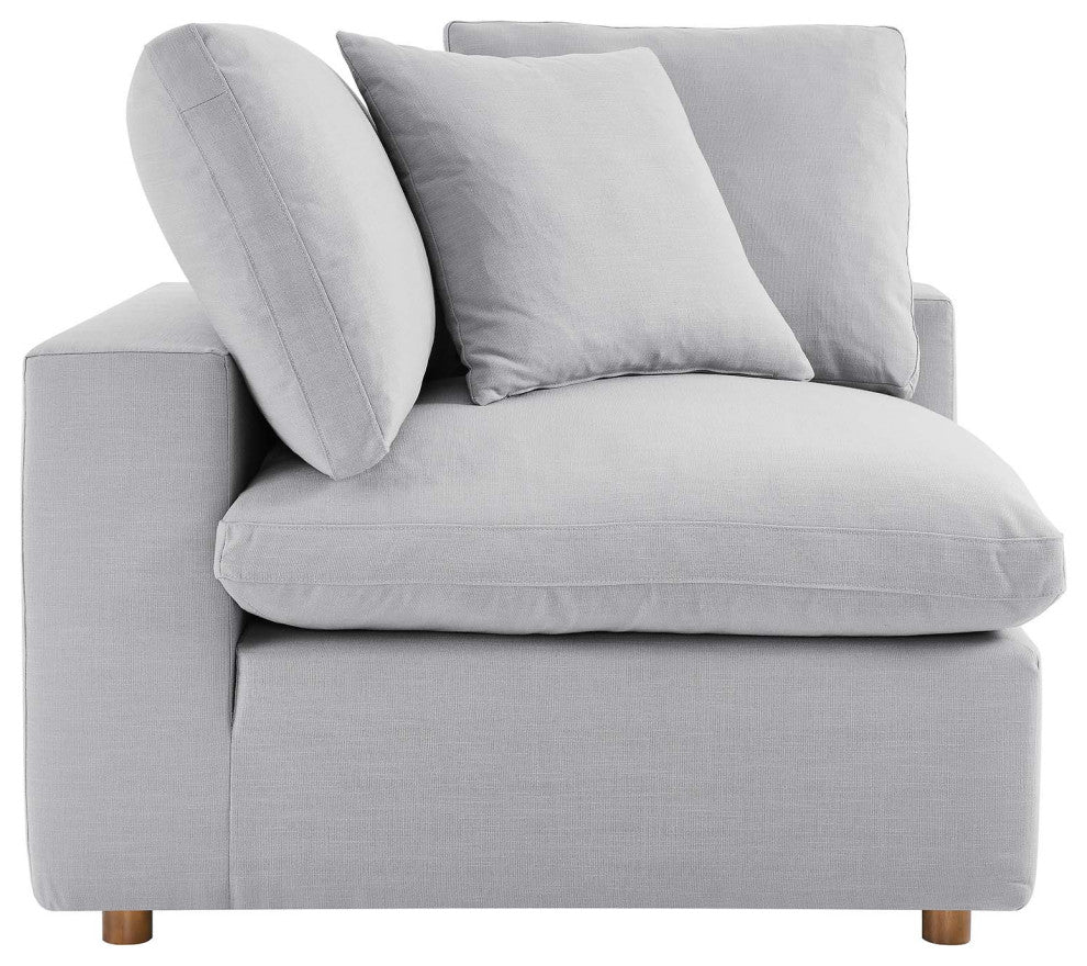 Commix Down Filled Overstuffed 6-Piece Sectional Sofa, Light Gray