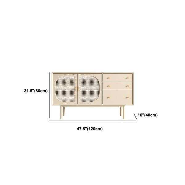 Rain rattan side board
