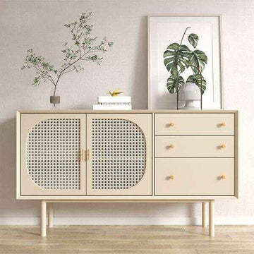 Rain rattan side board