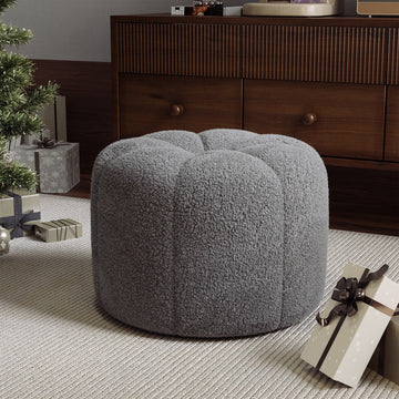 Velvet Edge Ottoman