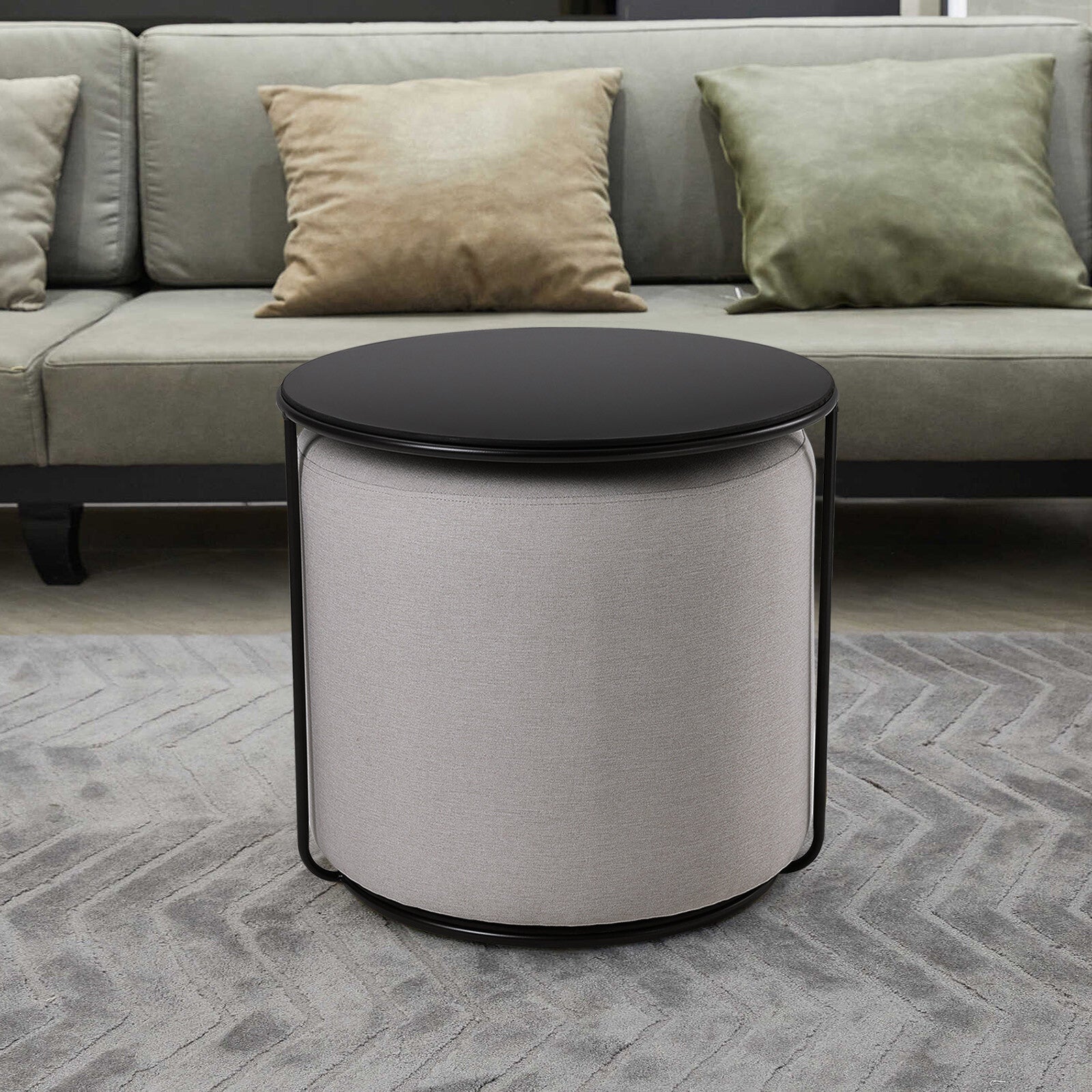 Aura Plush Ottoman