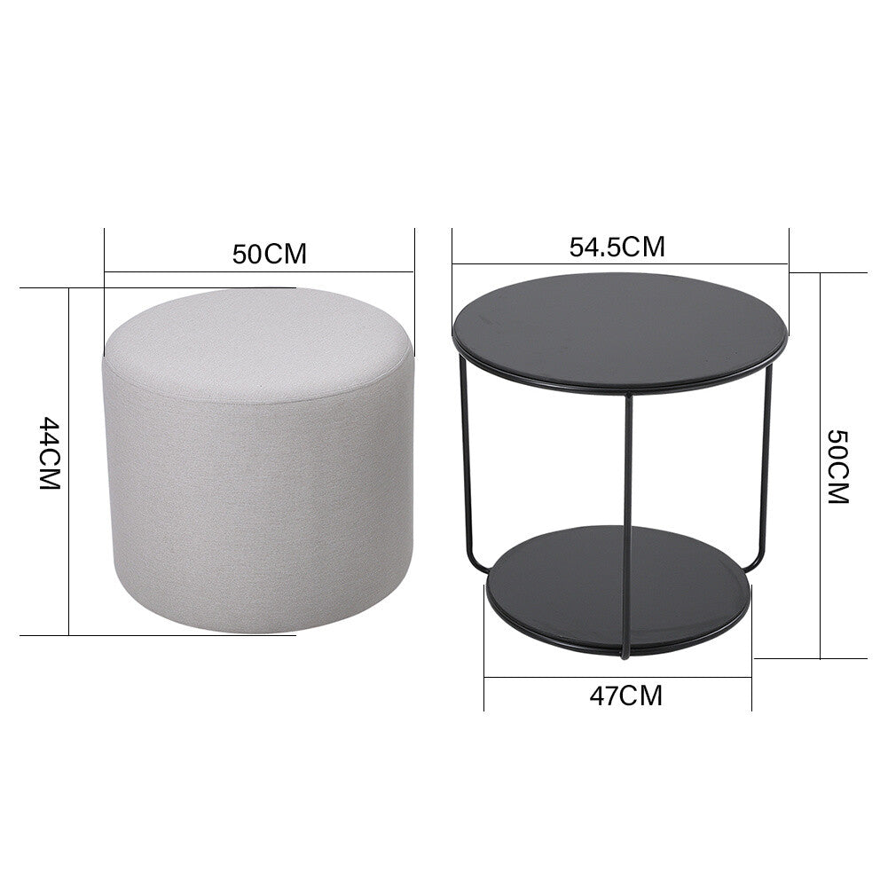 Aura Plush Ottoman